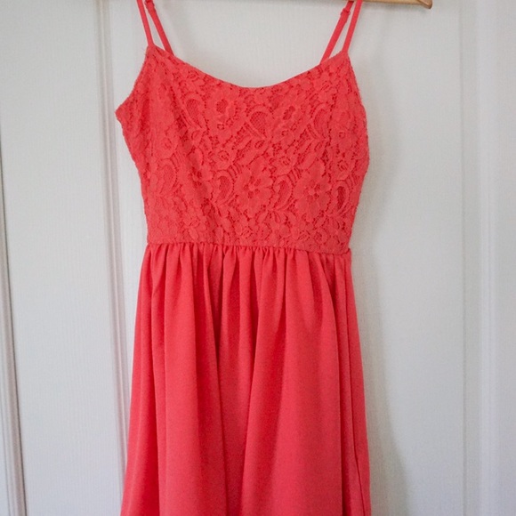 CORAL MINI DRESS - Picture 1 of 6